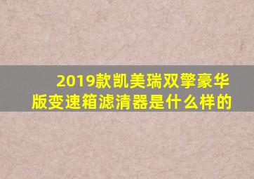 2019款凯美瑞双擎豪华版变速箱滤清器是什么样的