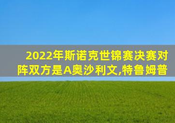 2022年斯诺克世锦赛决赛对阵双方是A奥沙利文,特鲁姆普