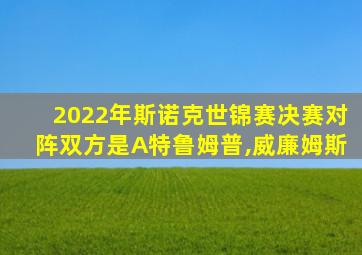 2022年斯诺克世锦赛决赛对阵双方是A特鲁姆普,威廉姆斯