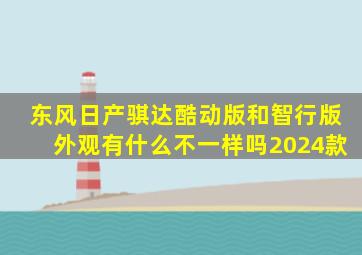 东风日产骐达酷动版和智行版外观有什么不一样吗2024款