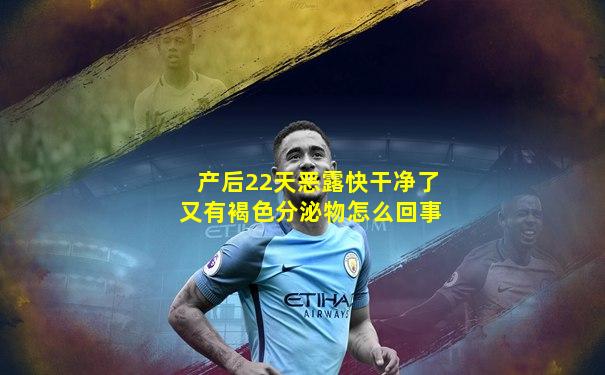 产后22天恶露快干净了又有褐色分泌物怎么回事
