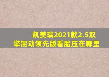 凯美瑞2021款2.5双擎混动领先版看胎压在哪里