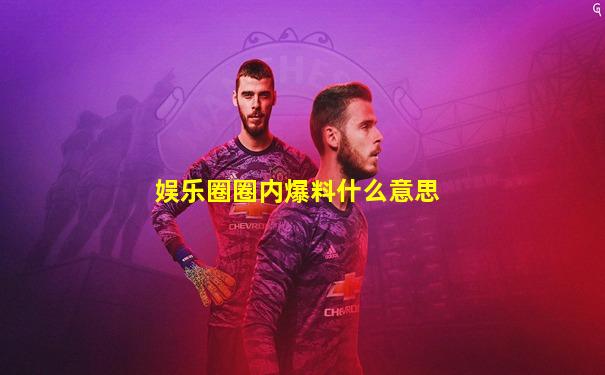 娱乐圈圈内爆料什么意思